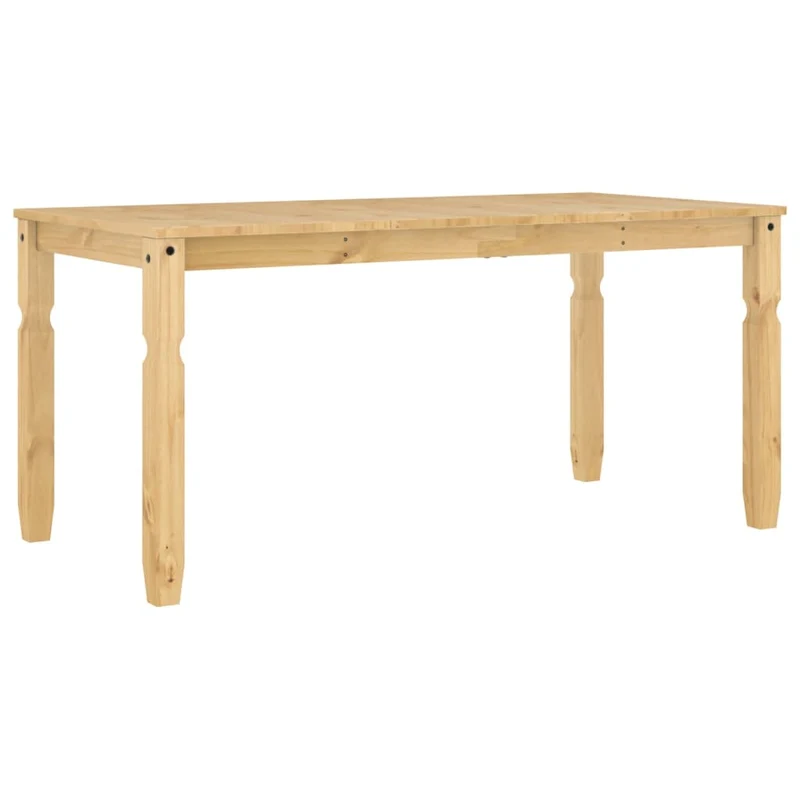 Table de salle à manger design rustique 160 x 80 x 75 cm bois massif de pin DEC036852