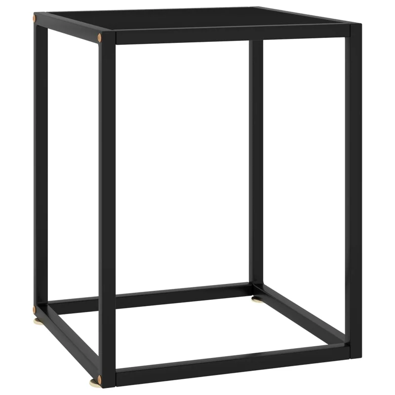 Table basse design moderne et contemporaine avec verre et acier 40 x 40 x 50 cm DEC039880