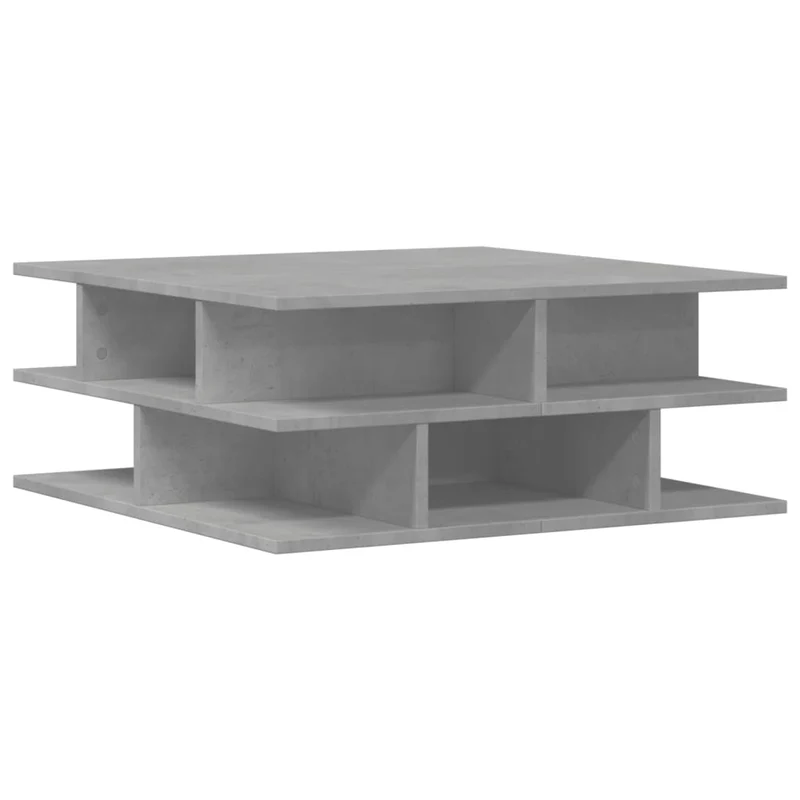 Table basse design moderne et contemporaine 70 x 70 x 29 cm bois d'ingénierie gris DEC039336
