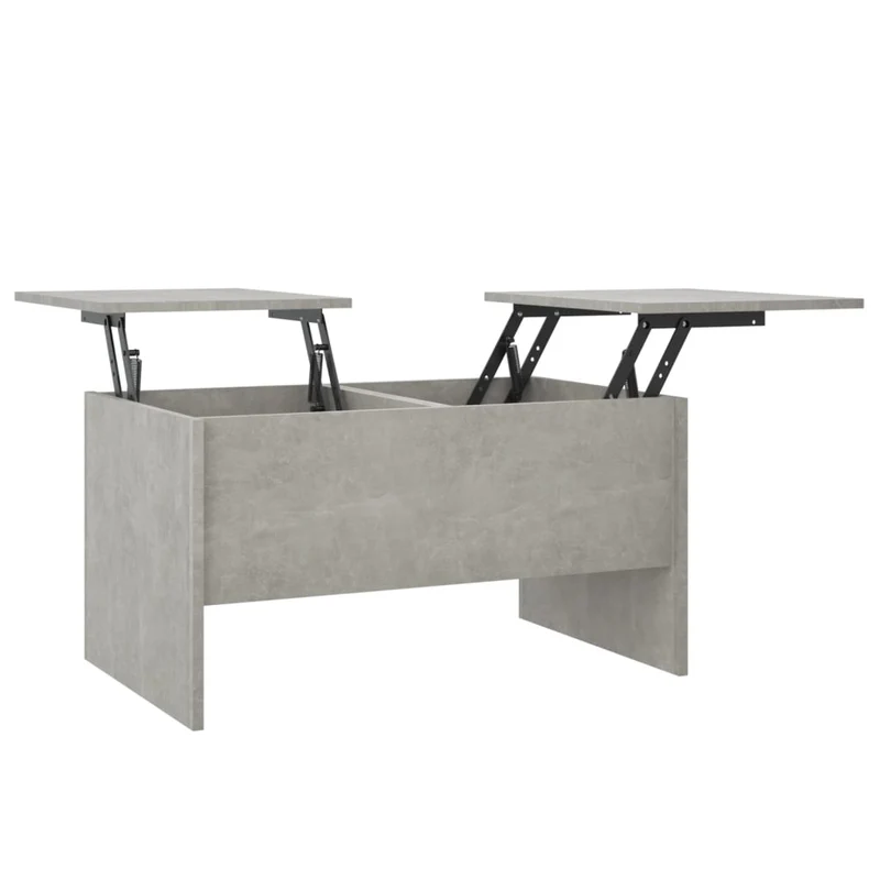 Table basse design moderne et contemporaine 80 x 50 x 42,5 cm bois d'ingénierie gris DEC039341