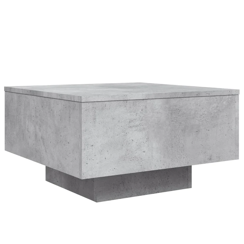 Table basse design moderne et contemporaine 55 x 55 x 31 cm bois d'ingénierie gris DEC039304