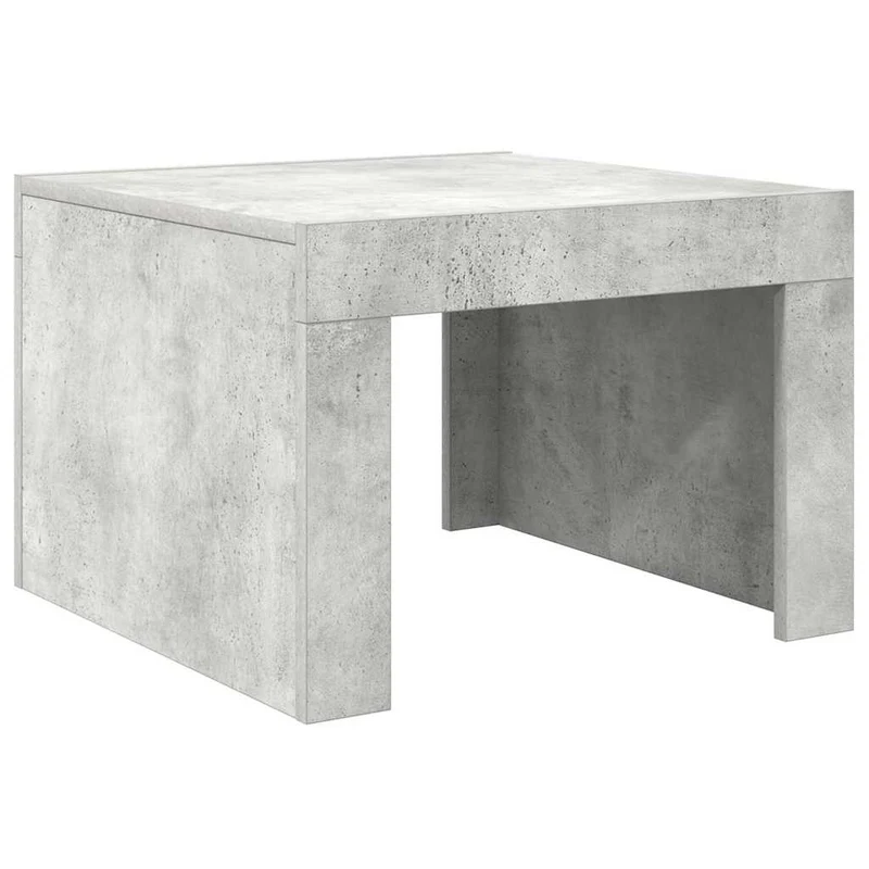 Table basse design moderne et contemporaine 50 x 50 x 35 cm bois d'ingénierie gris DEC039288