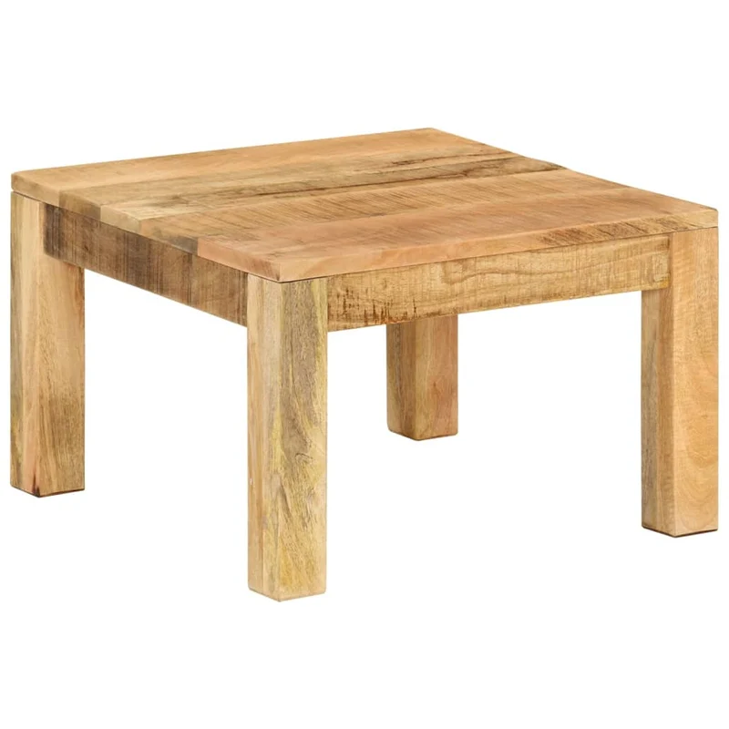 Table basse de salon design rustique 55 x 55 x 35 cm bois de manguier massif DEC037088