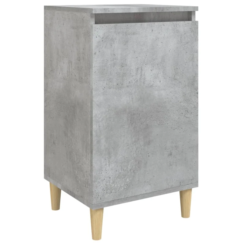 Table de chevet avec compartiment avec porte 40 x 35 x 70 cm bois d'ingénierie gris DEC034013