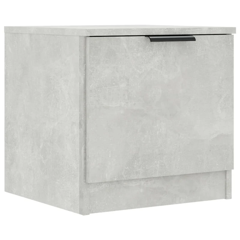 Table de chevet avec compartiment avec porte 40 x 39 x 40 cm bois d'ingénierie gris DEC034017