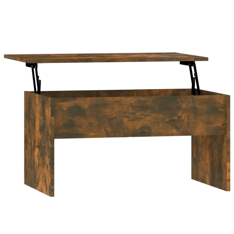 Table basse avec plateau relevable design moderne et contemporaine 80 x 50,5 x 41,5 cm bois d'ingénierie marron DEC038474