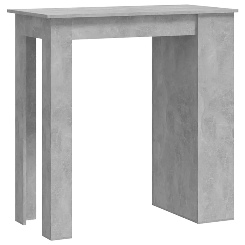 Table d’appoint multifonction à étagère de rangement 102 x 50 x 103,5 cm bois d'ingénierie gris DEC036508