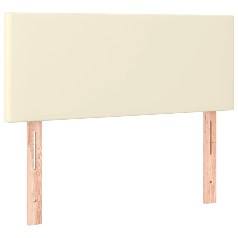 Tête de lit accessoire couchage chambre à coucher meuble à LED 100 x 5 x 78/88 cm synthétique crème TDL0201678