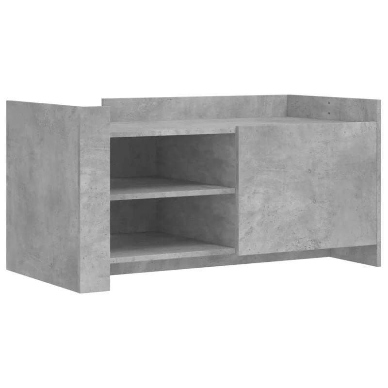 Table basse avec étagères design moderne et contemporaine 100 x 50 x 50 cm bois d'ingénierie gris DEC039237