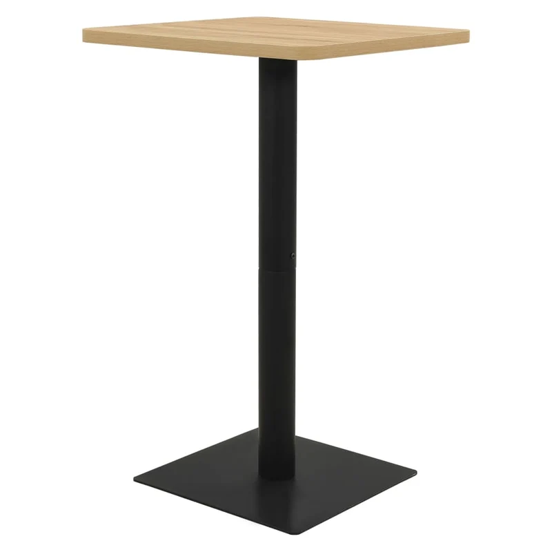 Table d'appoint auxiliaire table bistro 78,5 x 78,5 x 107 cm panneau de particules de mélamine et acier DEC036555