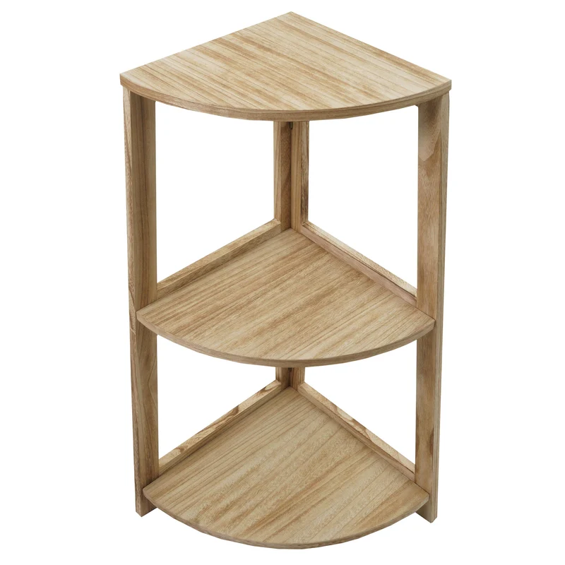 Étagère d'angle étagère de séjour 3 niveaux 80x37x37 cm MDF marron 04_0008635