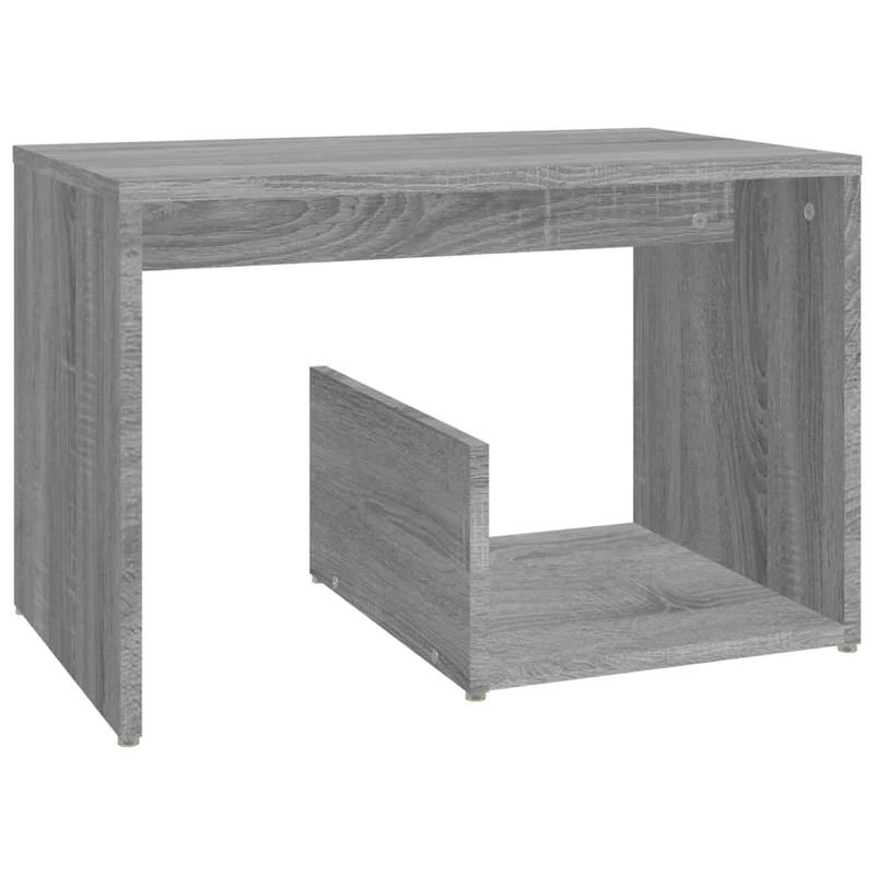 Table d'appoint bout de canapé 59 x 36 x 38 cm bois d'ingénierie gris DEC032538