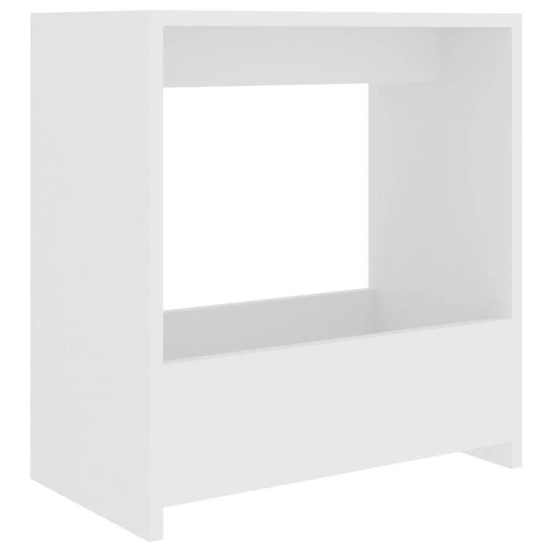 Table d'appoint bout de canapé 50 x 26 x 50 cm bois d'ingénierie blanc DEC032353
