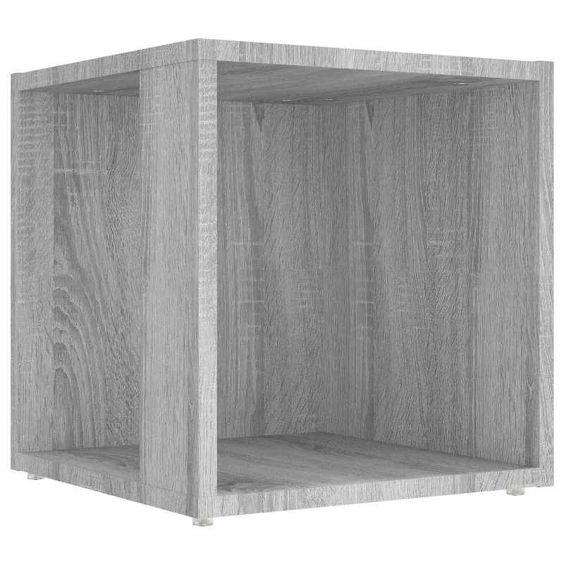 Table d'appoint meuble de salon bout de canapé 33 x 33 x 34,5 cm bois d'ingénierie gris DEC032522