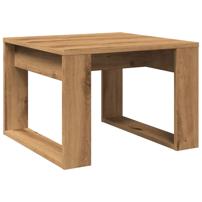 Table d'appoint table basse de salon 50 x 50 x 35 cm bois d'ingénierie couleur chêne DEC032379