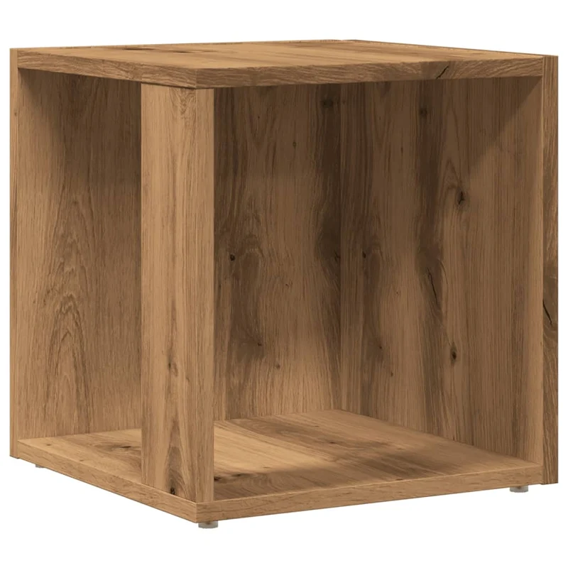 Table d'appoint meuble d'angle support plante 33 x 33 x 34 cm bois d'ingénierie couleur chêne DEC032378