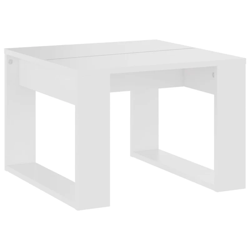Table d'appoint table basse 50 x 50 x 35 cm bois d’ingénierie blanc DEC032359