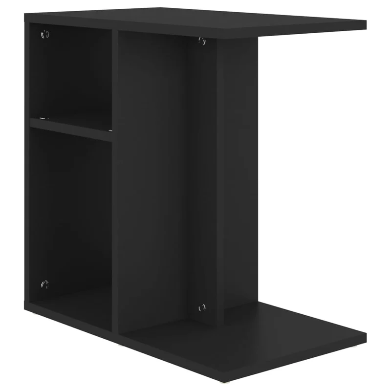 Table d'appoint bout de canapé horizontalement ou verticalement 50 x 30 x 50 cm bois d’ingénierie noir DEC032491