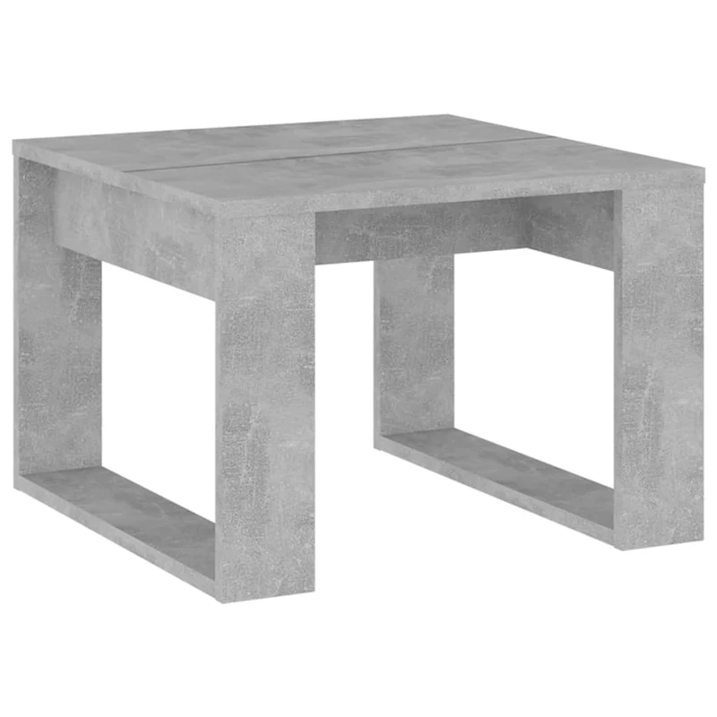 Table d'appoint table basse de salon 50 x 50 x 35 cm bois d’ingénierie couleur gris béton DEC032457