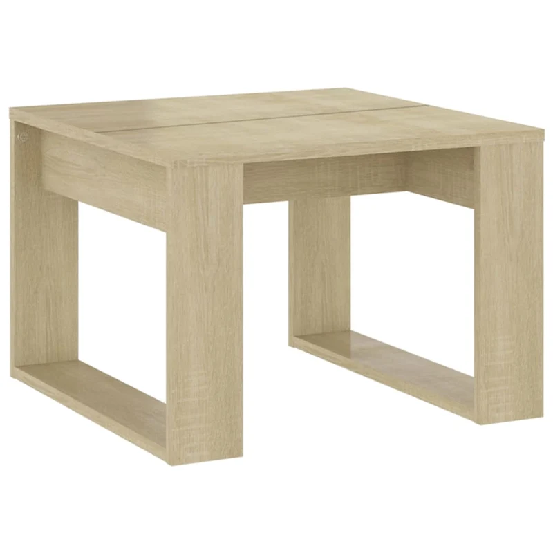 Table d'appoint meuble de salon 50 x 50 x 35 cm bois d’ingénierie couleur chêne DEC032423