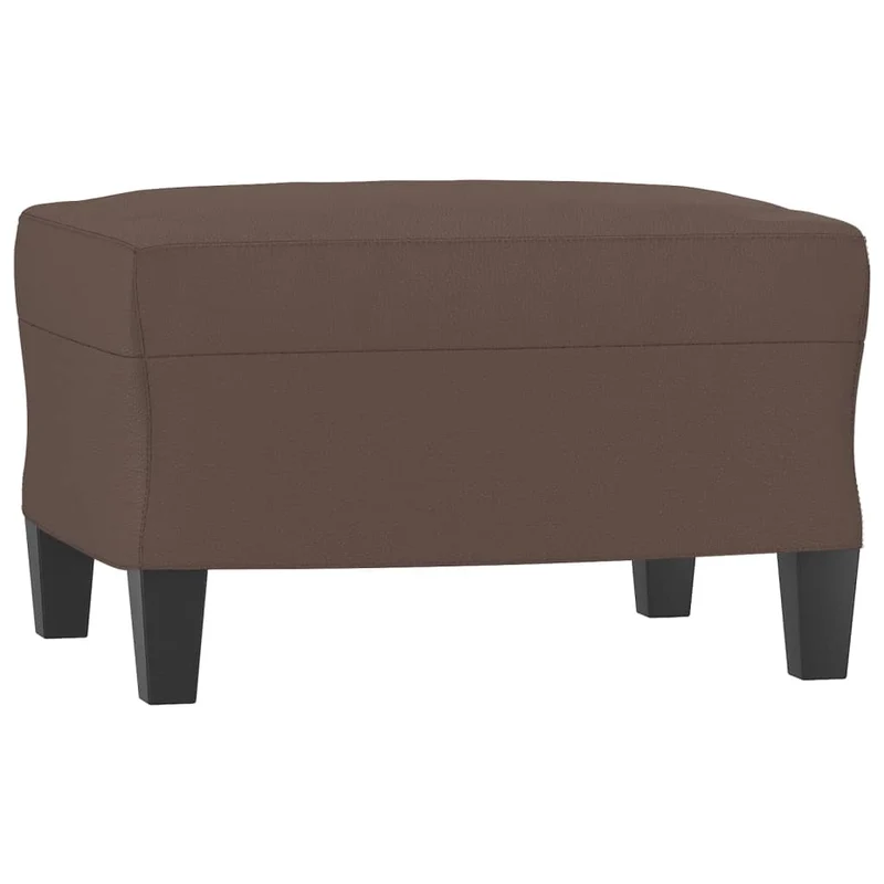Repose-pieds tabouret bout de lit 60 x 50 x 41 cm PVC brun DEC030413