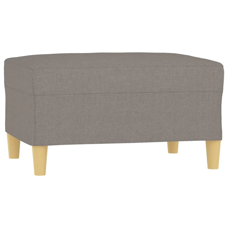 Repose-pieds tabouret 70 x 55 x 41 cm tissu taupe DEC030639