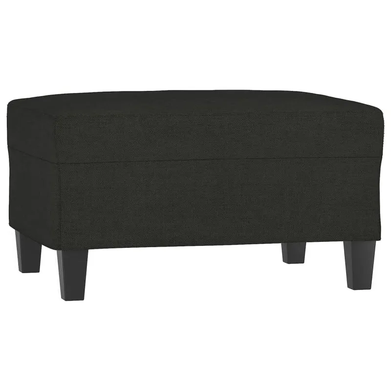 Repose-pieds tabouret 70 x 55 x 41 cm tissu noir DEC030509