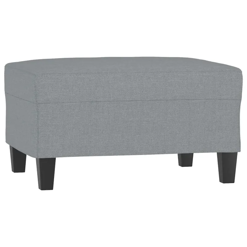 Repose-pieds tabouret 70 x 55 x 41 cm en tissu gris DEC030253