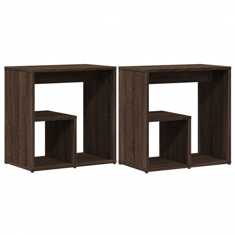 Tables d'appoint bout de canapé support de plantes 50 x 30 x 50 cm en bois ingénierie marron DEC032624