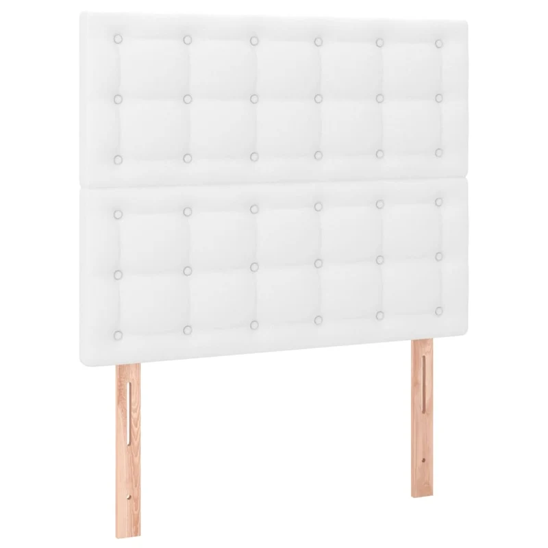 Tête de lit accessoire couchage chambre à coucher meuble à LED 90 x 5 x 118/128 cm synthétique blanc TDL0201920