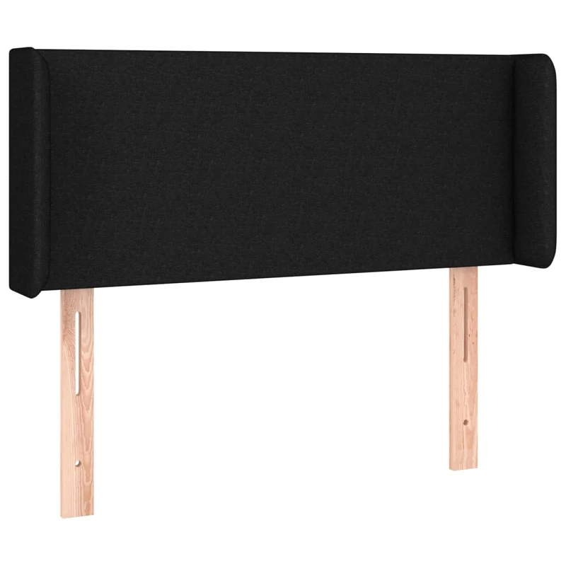 Tête de lit accessoire couchage chambre à coucher meuble à LED 83 x 16 x 78/88 cm tissu noir TDL0200554