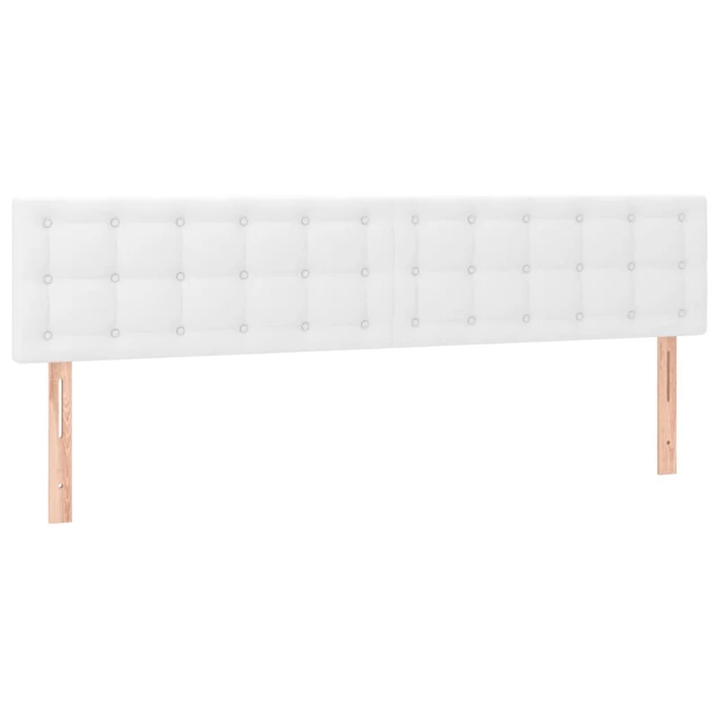 Tête de lit accessoire couchage chambre à coucher meuble à LED 180 x 5 x 78/88 cm synthétique blanc TDL0201937