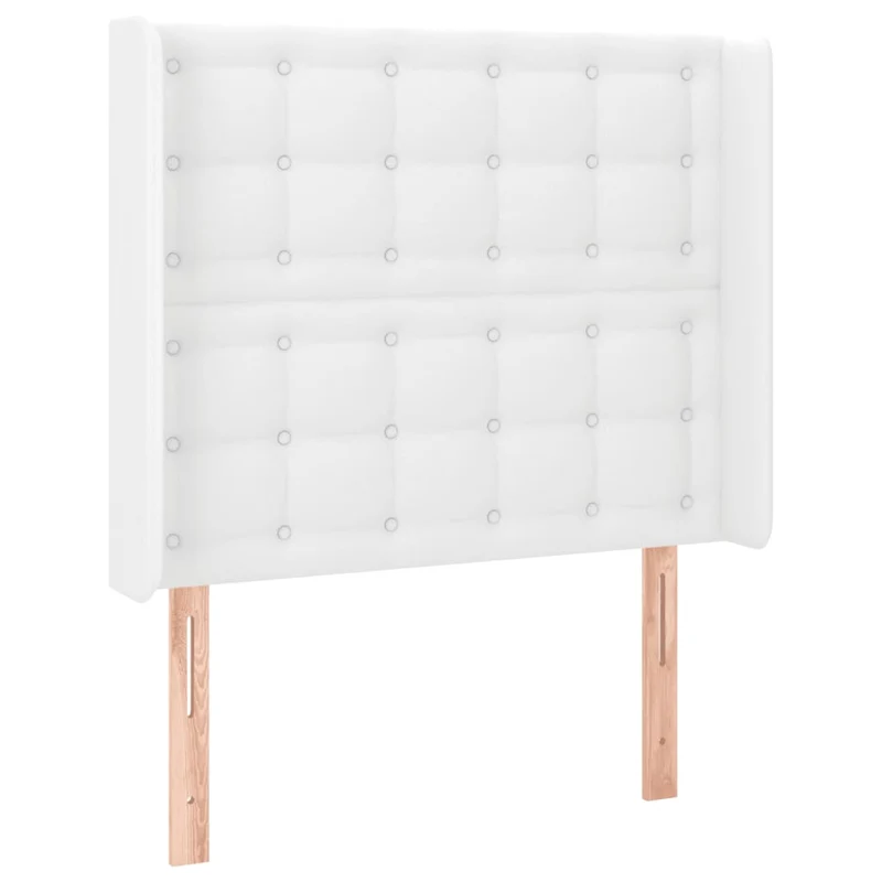 Tête de lit accessoire couchage chambre à coucher meuble à LED 93 x 16 x 118/128 cm synthétique blanc TDL0201915