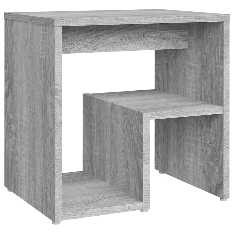 Table de chevet avec étagères 40 x 30 x 40 cm bois d'ingénierie gris DEC034598