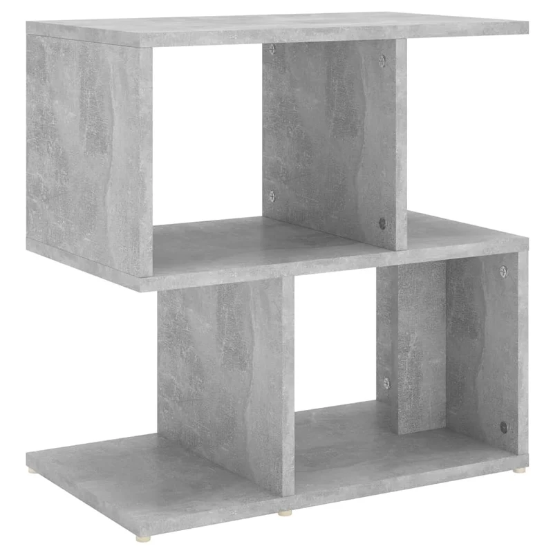 Table de chevet avec compartiments de rangement 50 x 30 x 51,5 cm bois d'ingénierie gris DEC034048