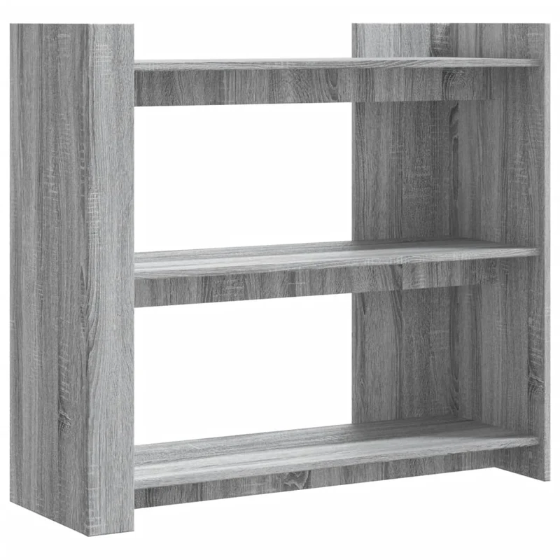 Table console d'entrée fonctionnel et stylé avec étagères 100 x 35 x 90 cm bois d'ingénierie gris DEC032205