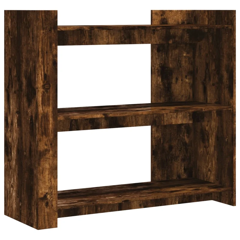 Table console d'entrée fonctionnel et stylé avec étagères 100 x 35 x 90 cm bois d'ingénierie marron DEC031771