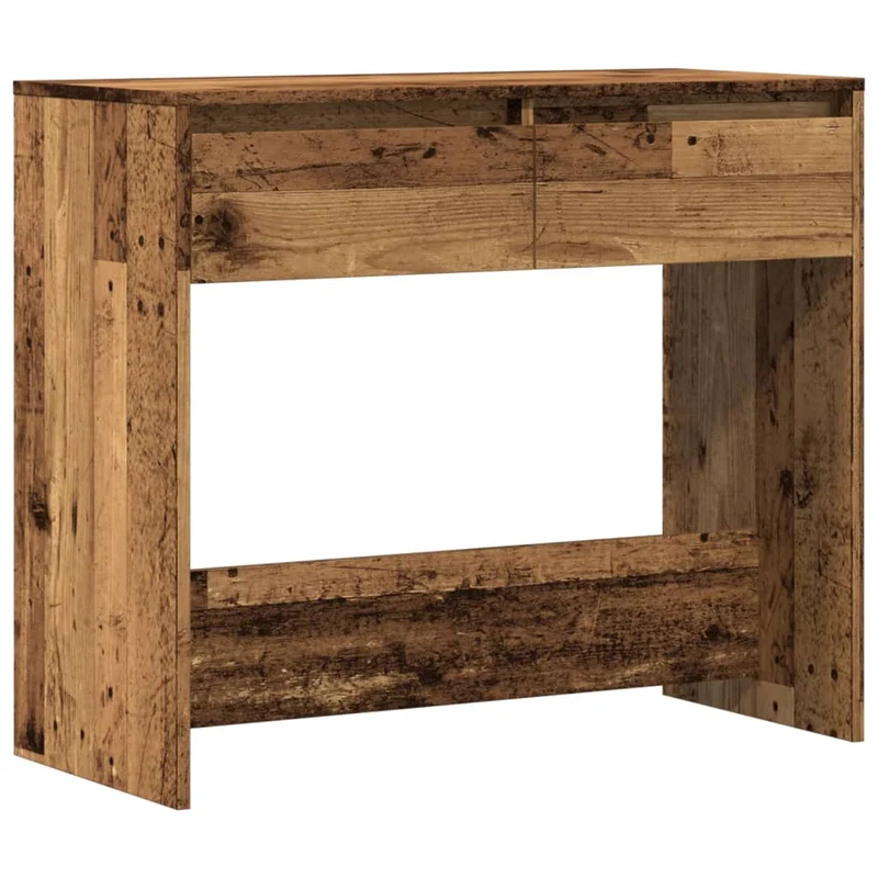 Meuble console d'entrée moderne avec tiroirs 89 x 41 x 76,5 cm bois d'ingénierie marron vieilli DEC032279
