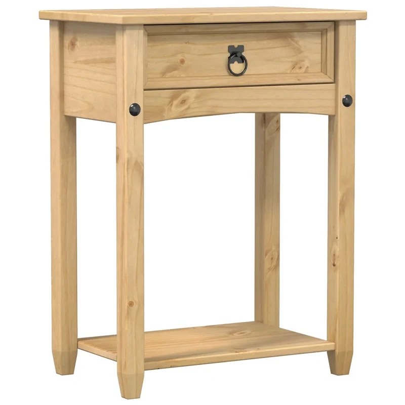 Console d'entrée moderne table d'appoint avec tiroir 55 x 35 x 73 cm bois de pin DEC031971
