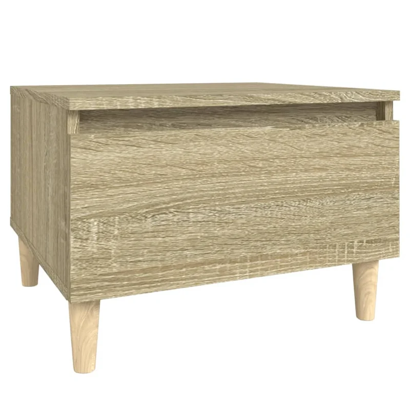 Table d'appoint table basse avec tiroir 50 x 46 x 35 cm en bois d'ingénierie couleur chêne DEC032420