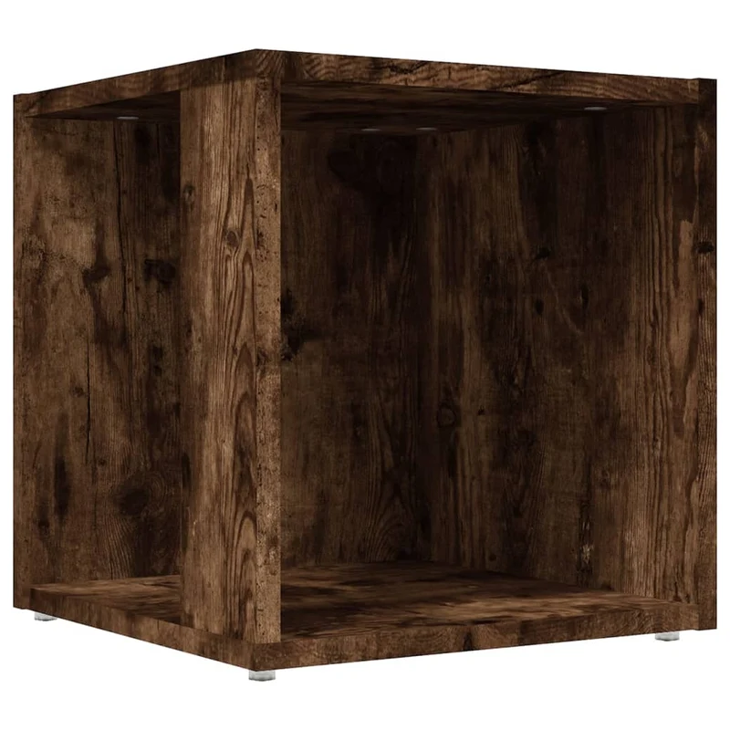 Table d'appoint meuble d'angle 33 x 33 x 34,5 cm bois d'ingénierie marron DEC032380