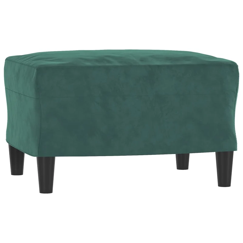 Repose-pieds tabouret 60 x 50 x 41 cm en velours vert DEC030671
