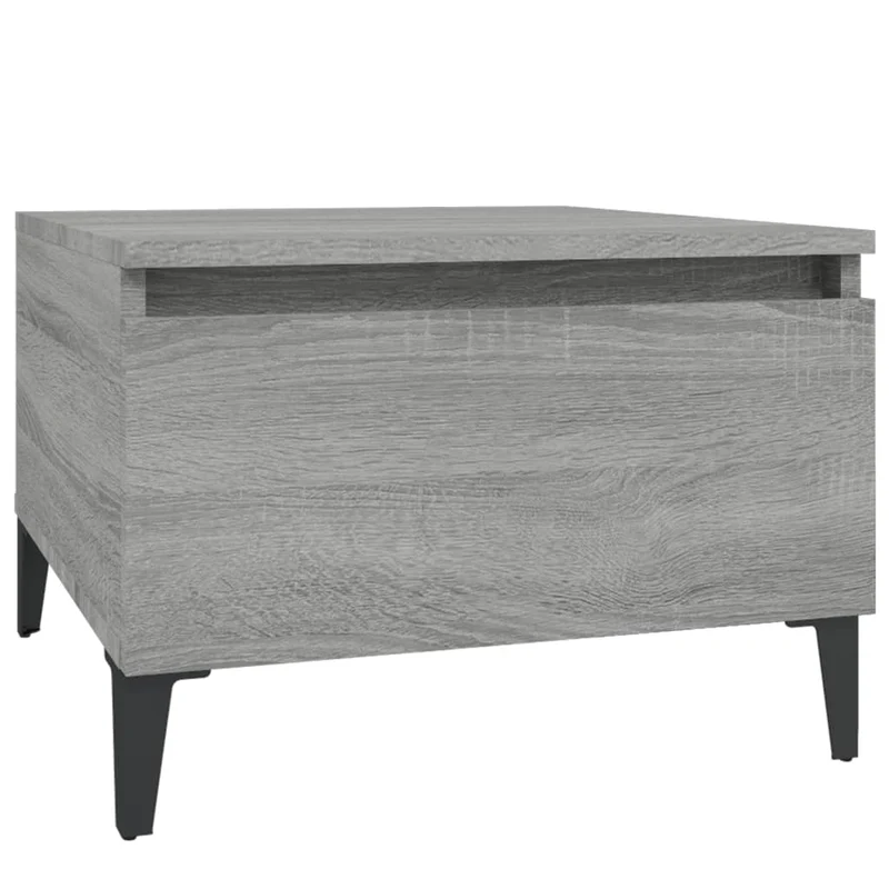Table d'appoint table basse avec tiroir 50 x 46 x 35 cm bois d'ingénierie gris DEC032534