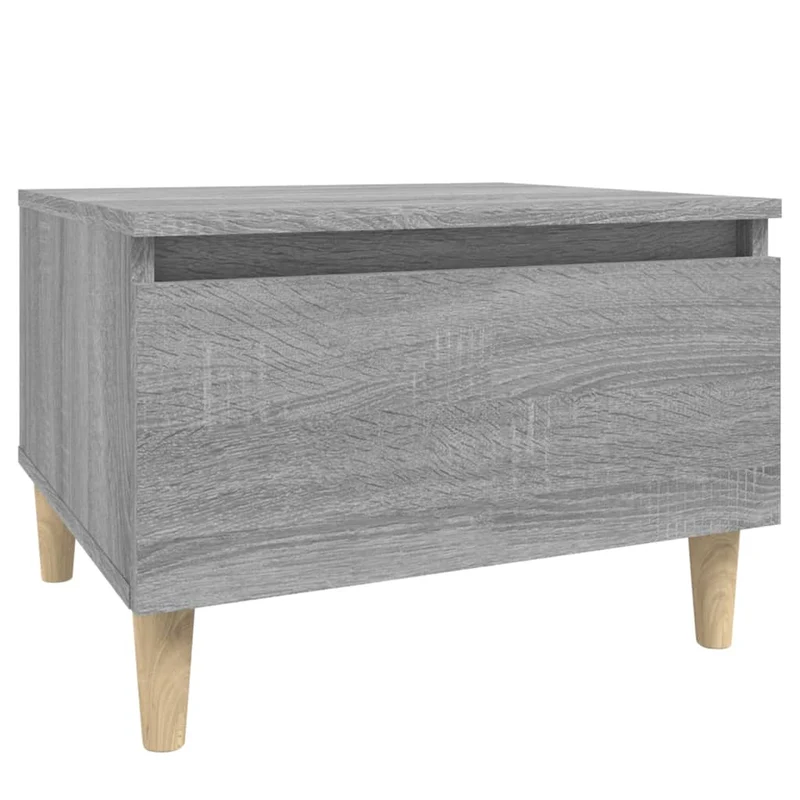 Table d'appoint table basse avec tiroir 50 x 46 x 35 cm bois d'ingénierie gris DEC032533
