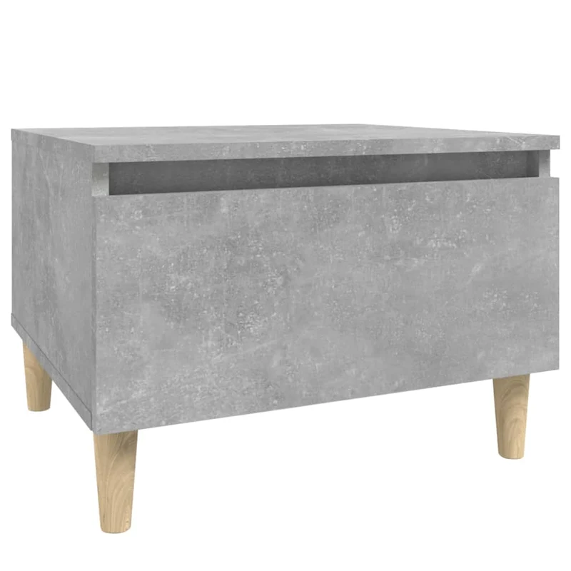 Table d'appoint table basse avec tiroir 50 x 46 x 35 cm en bois d'ingénierie gris DEC032455