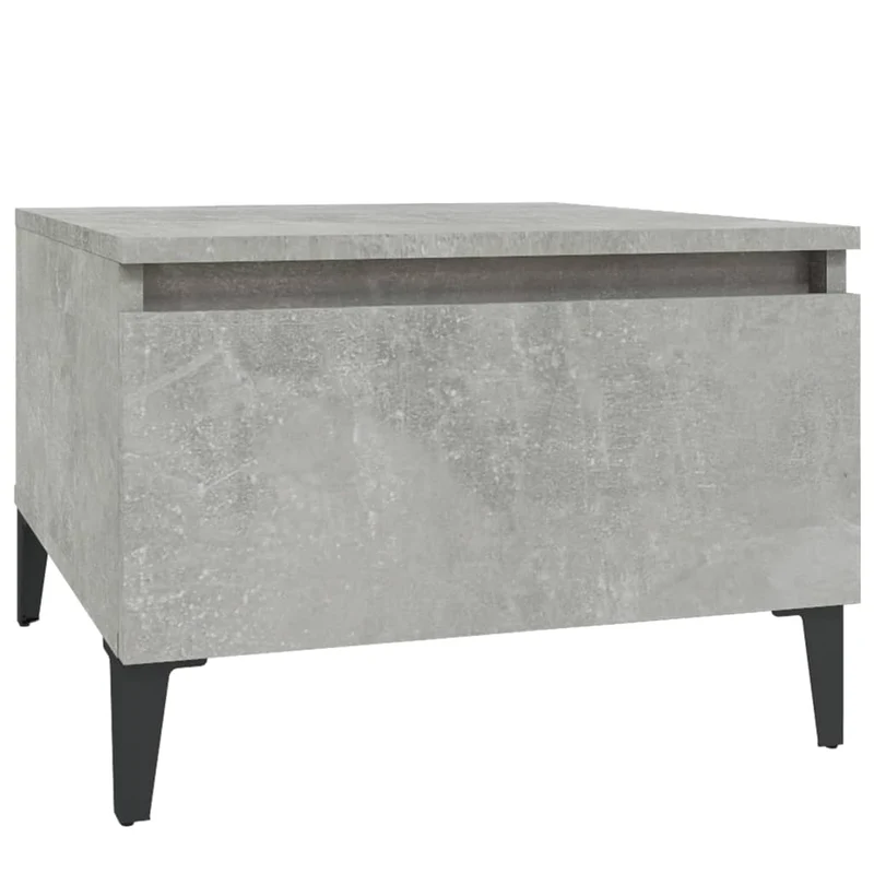 Table d'appoint table basse avec tiroir 50 x 46 x 35 cm bois d'ingénierie gris DEC032454