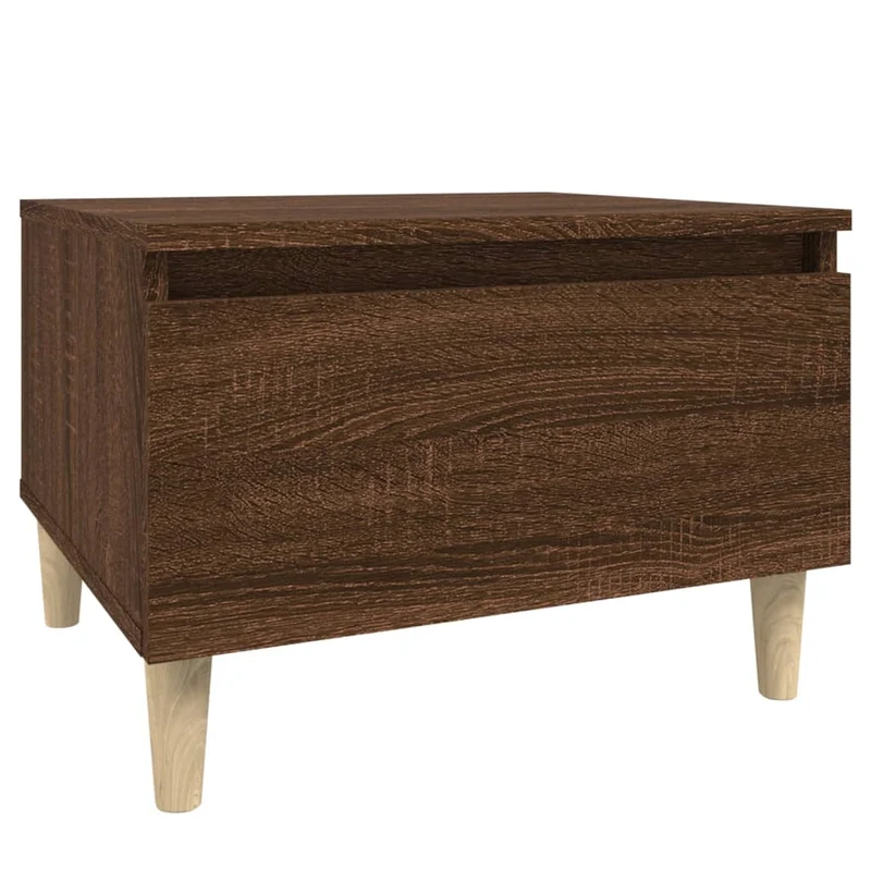 Table d'appoint table basse avec tiroir 50 x 46 x 35 cm en bois d'ingénierie marron DEC032406