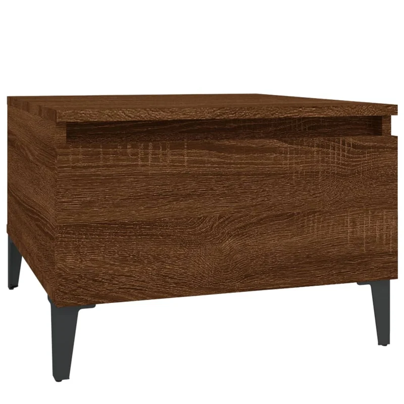 Table d'appoint table basse avec tiroir 50 x 46 x 35 cm bois d'ingénierie marron DEC032405