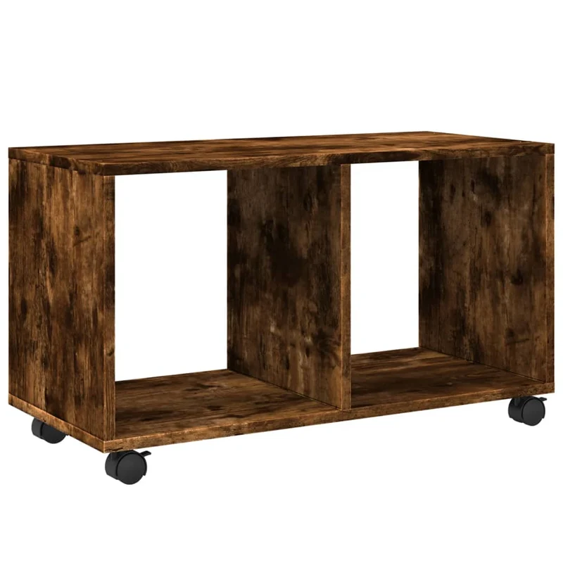 Armoire roulante chêne fumé 72 x 33 x 42,5 cm bois d'ingénierie brun DEC031377