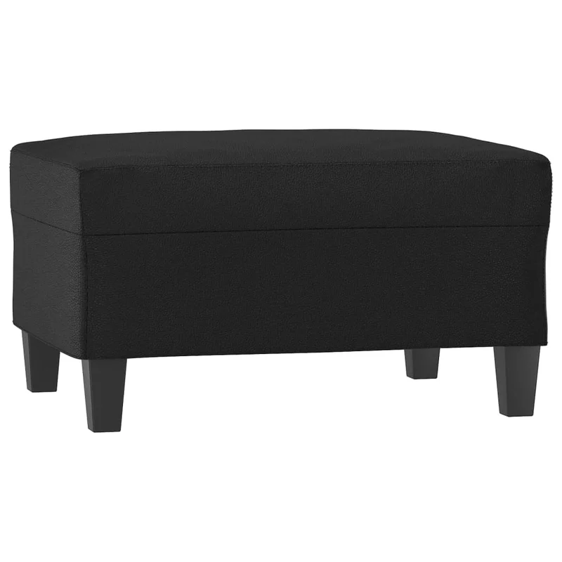 Repose-pieds tabouret 70 x 55 x 41 cm en PVC noir DEC030503